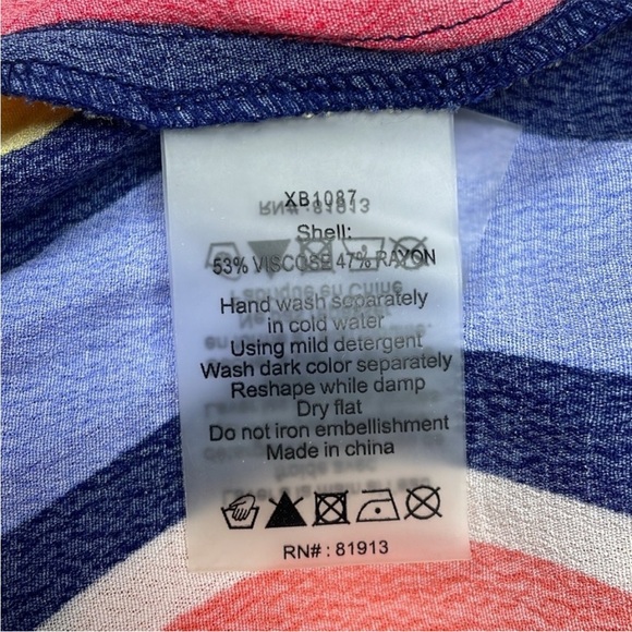 Plenty by Tracy Reese | "Daphne" Colorful Striped Midi Dress | Size Medium - Picture 10 of 11